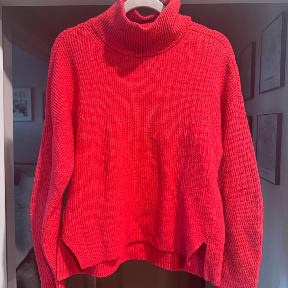Cozy Pink Turtleneck Sweater
